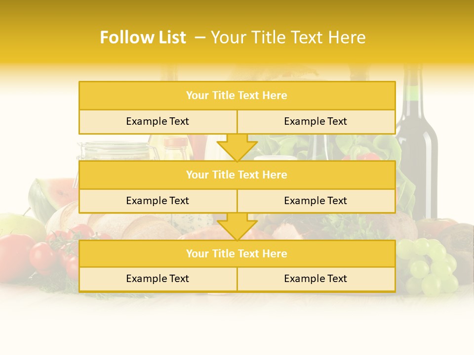 A Bunch Of Food And Drinks On A Table PowerPoint Template