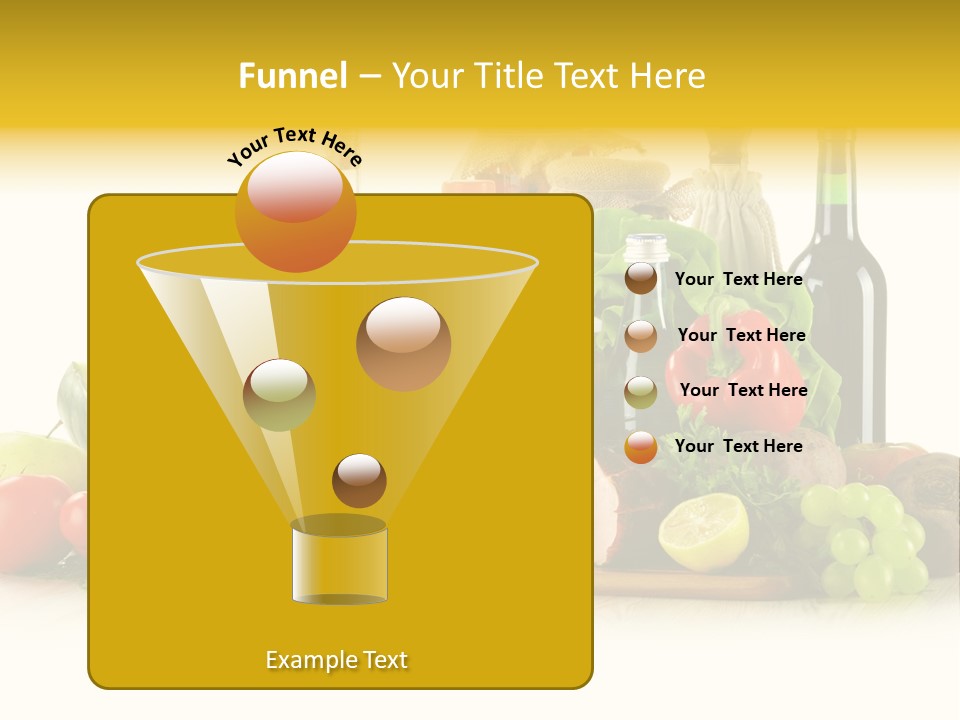 A Bunch Of Food And Drinks On A Table PowerPoint Template