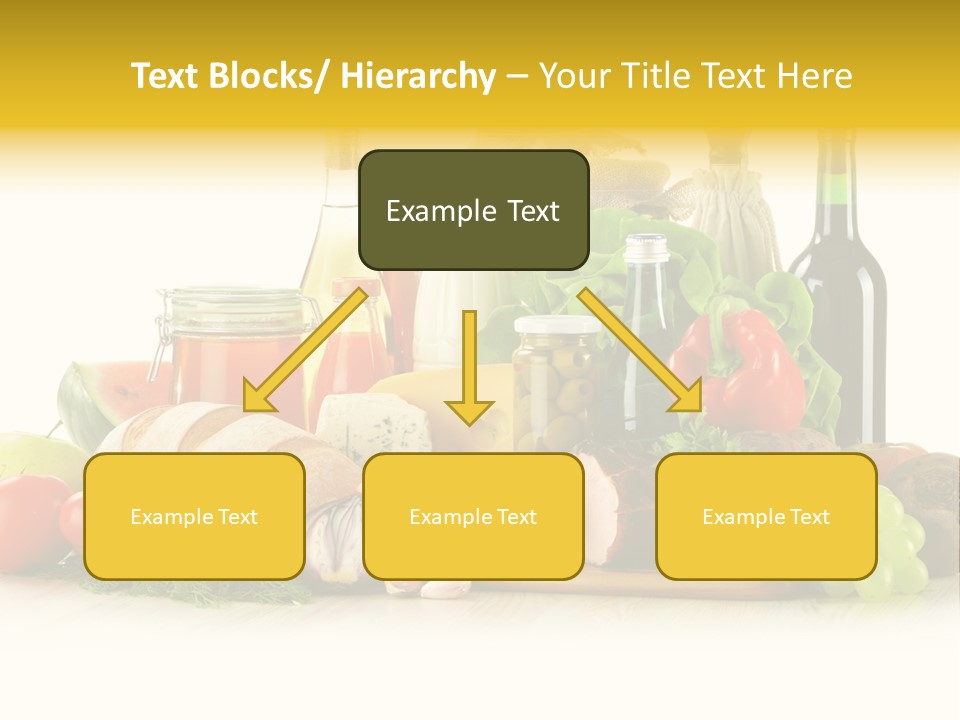 A Bunch Of Food And Drinks On A Table PowerPoint Template