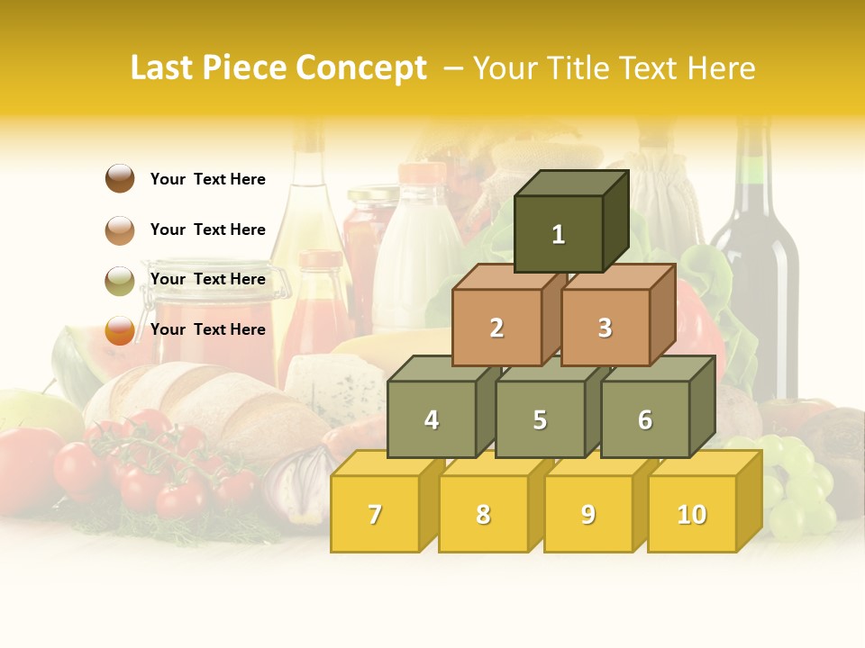 A Bunch Of Food And Drinks On A Table PowerPoint Template