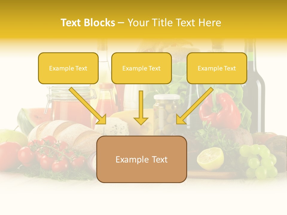 A Bunch Of Food And Drinks On A Table PowerPoint Template