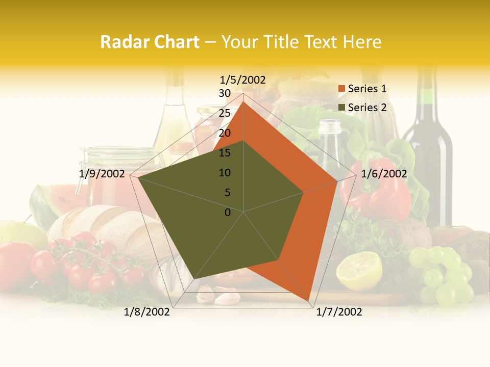 A Bunch Of Food And Drinks On A Table PowerPoint Template