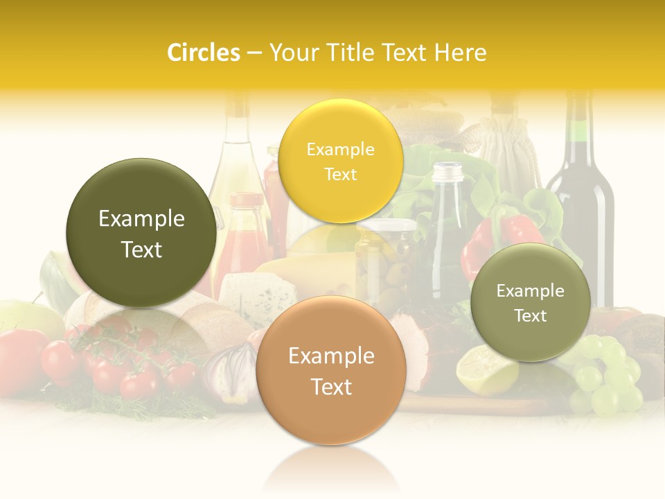 A Bunch Of Food And Drinks On A Table PowerPoint Template