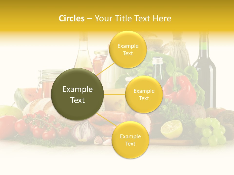 A Bunch Of Food And Drinks On A Table PowerPoint Template