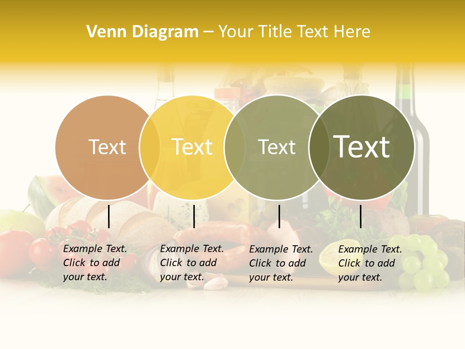 A Bunch Of Food And Drinks On A Table PowerPoint Template