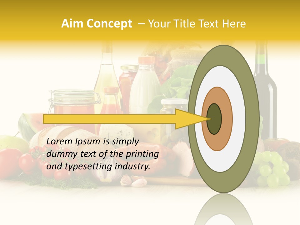 A Bunch Of Food And Drinks On A Table PowerPoint Template