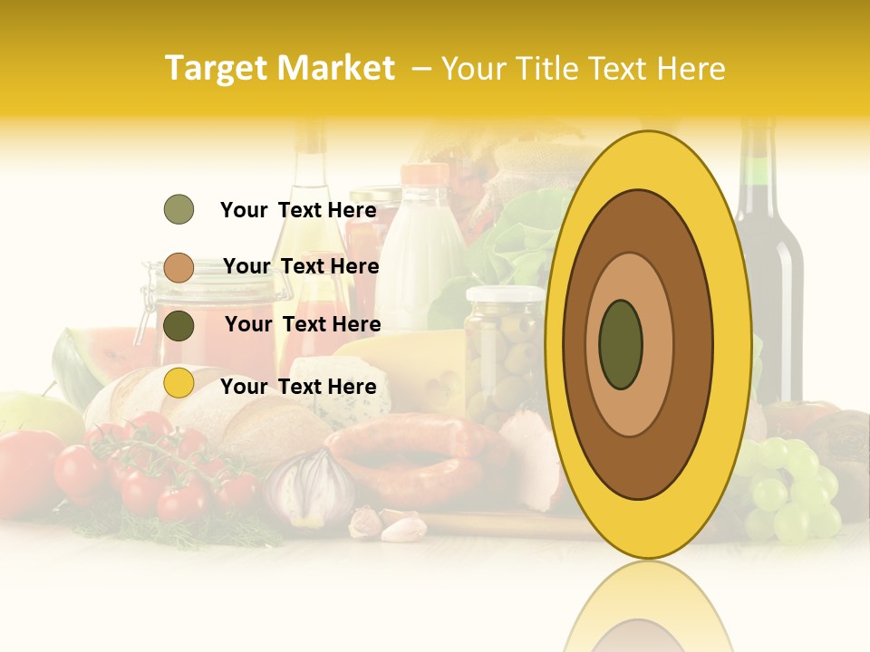 A Bunch Of Food And Drinks On A Table PowerPoint Template