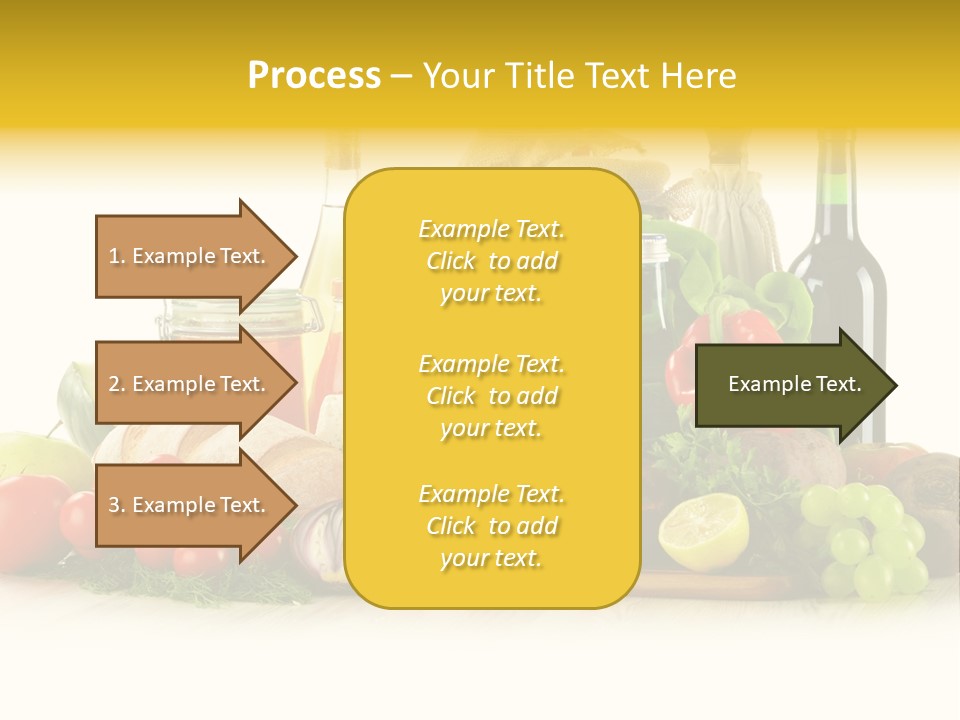 A Bunch Of Food And Drinks On A Table PowerPoint Template