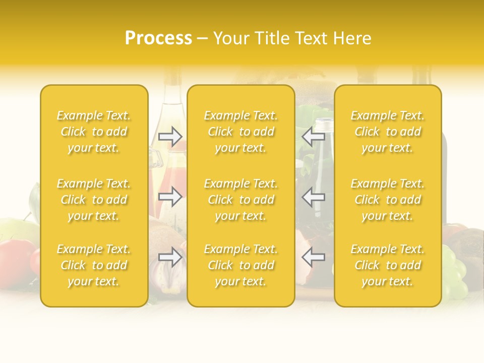A Bunch Of Food And Drinks On A Table PowerPoint Template