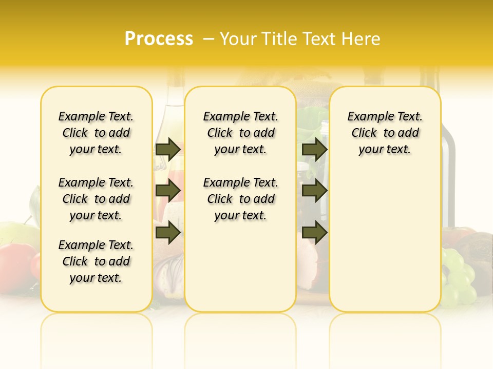 A Bunch Of Food And Drinks On A Table PowerPoint Template
