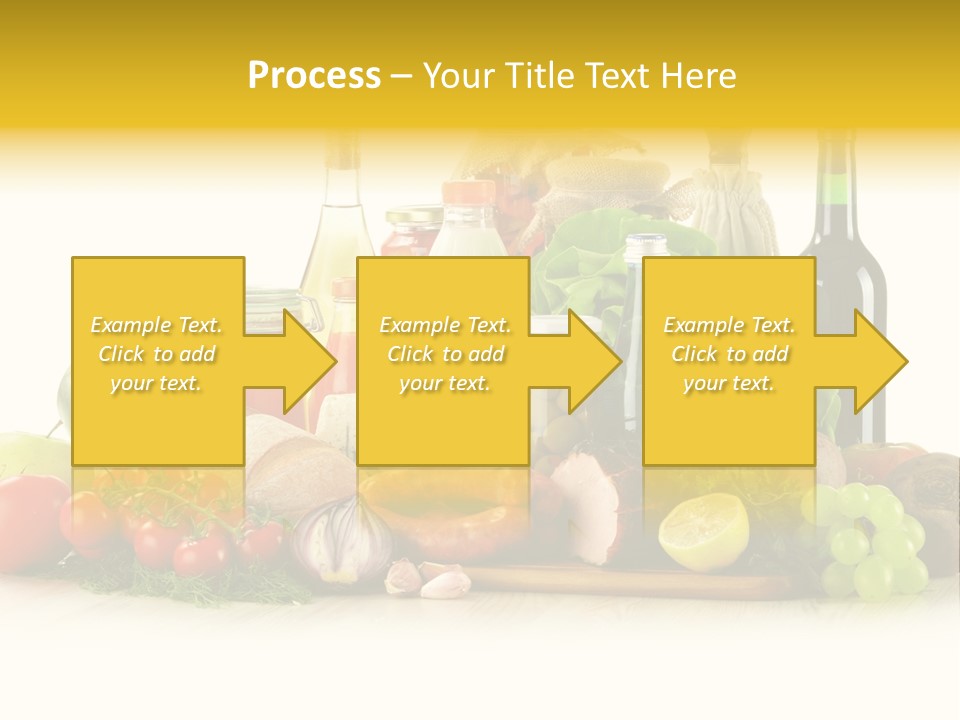 A Bunch Of Food And Drinks On A Table PowerPoint Template