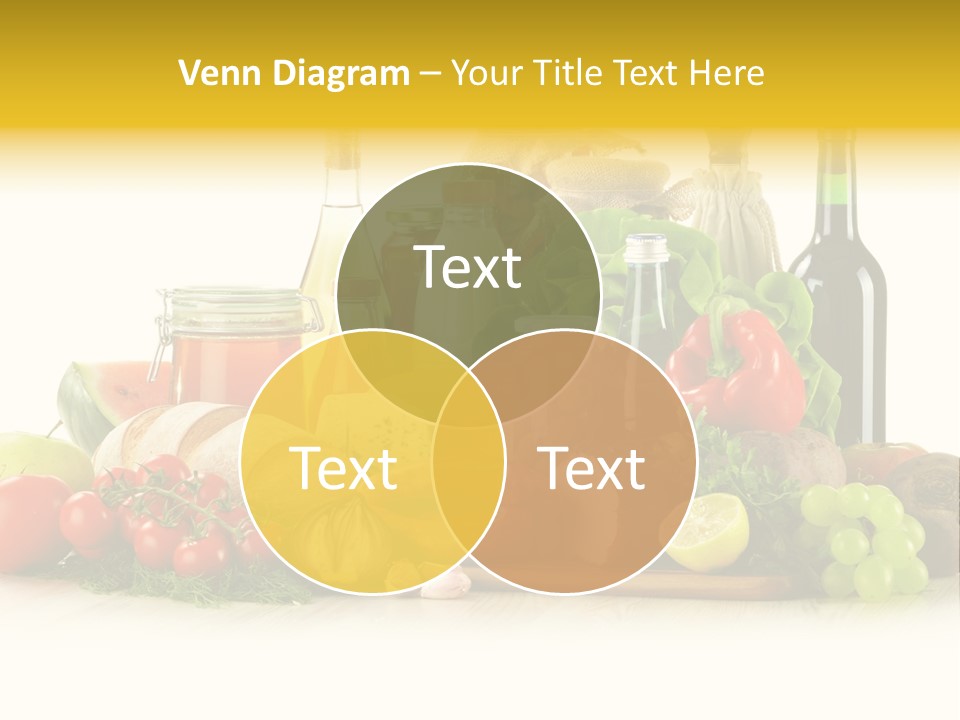 A Bunch Of Food And Drinks On A Table PowerPoint Template