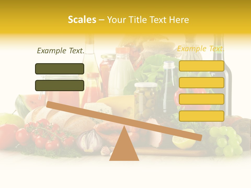 A Bunch Of Food And Drinks On A Table PowerPoint Template