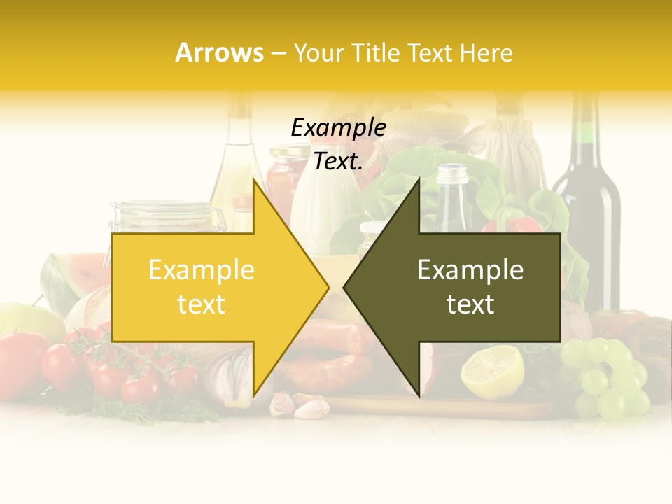 A Bunch Of Food And Drinks On A Table PowerPoint Template