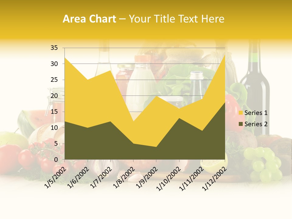 A Bunch Of Food And Drinks On A Table PowerPoint Template
