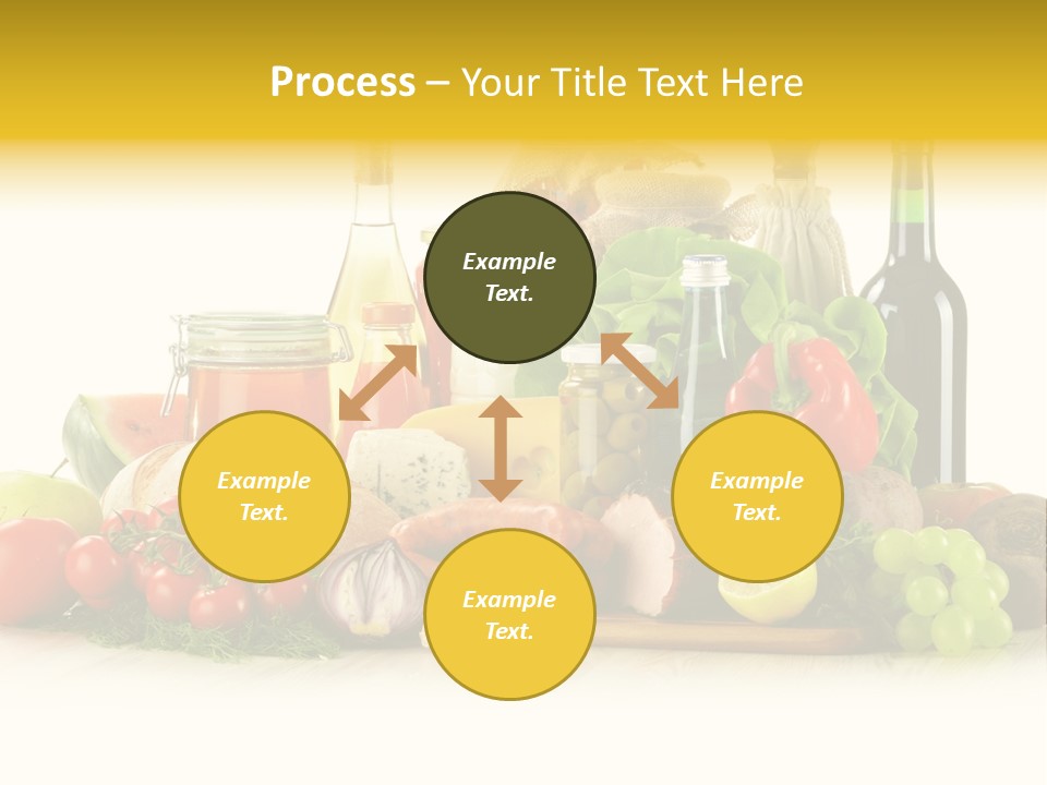 A Bunch Of Food And Drinks On A Table PowerPoint Template