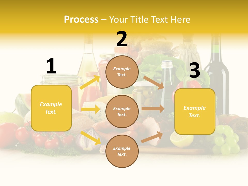 A Bunch Of Food And Drinks On A Table PowerPoint Template
