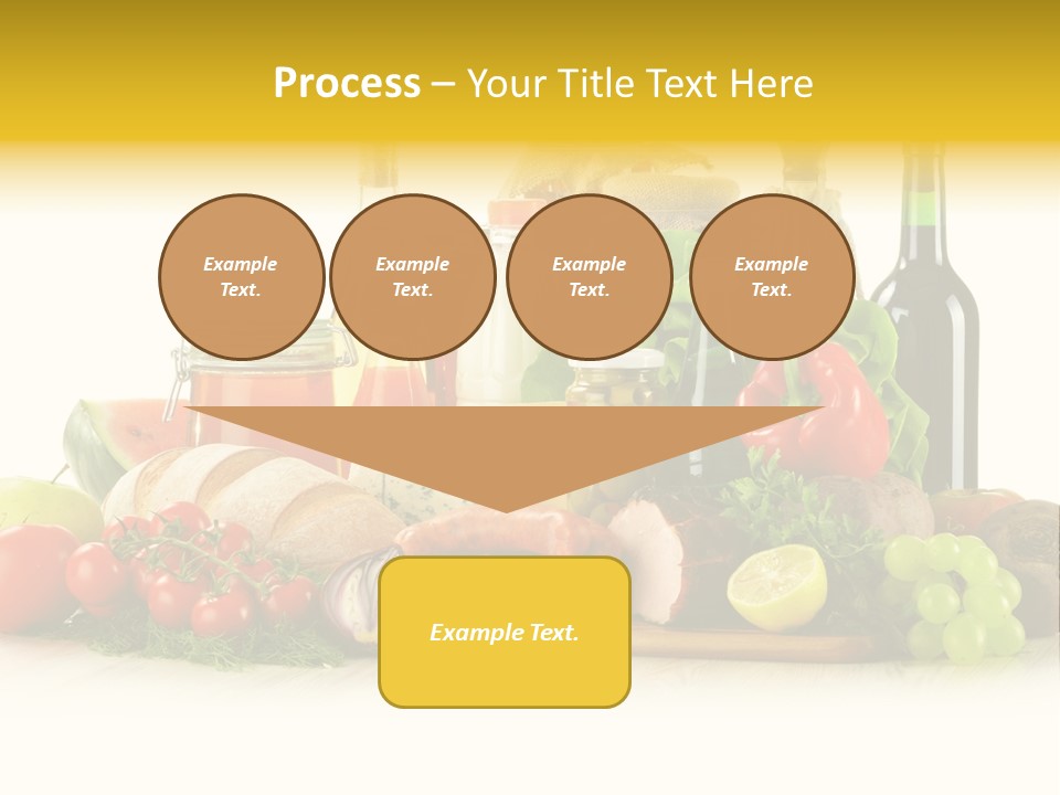A Bunch Of Food And Drinks On A Table PowerPoint Template