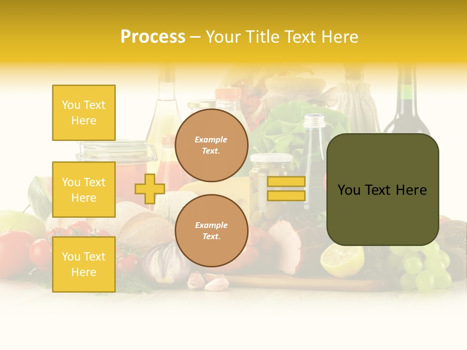 A Bunch Of Food And Drinks On A Table PowerPoint Template