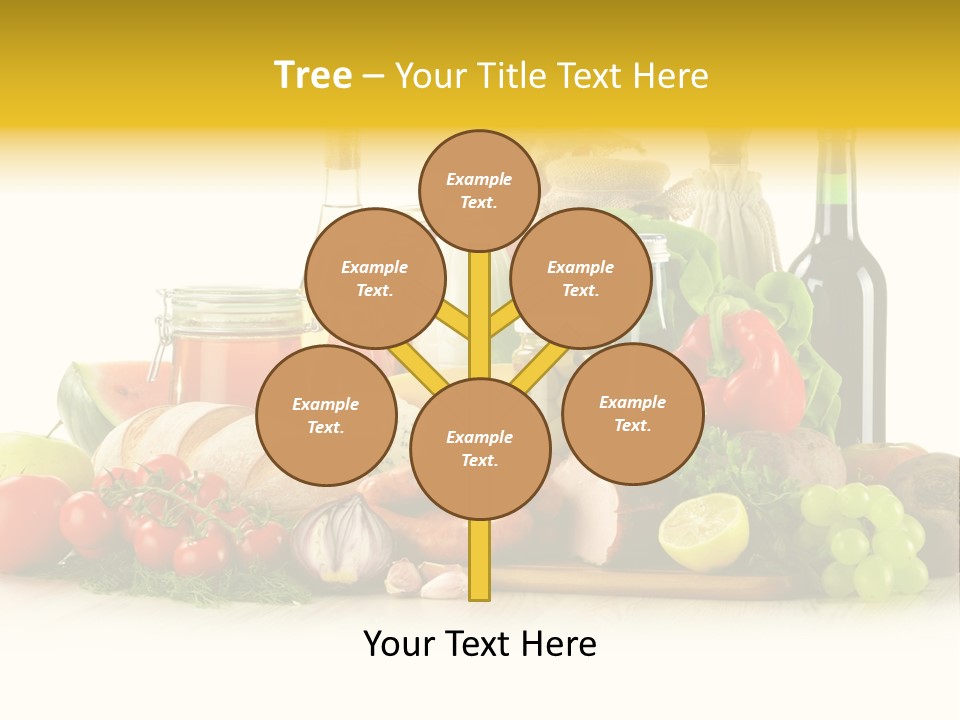 A Bunch Of Food And Drinks On A Table PowerPoint Template