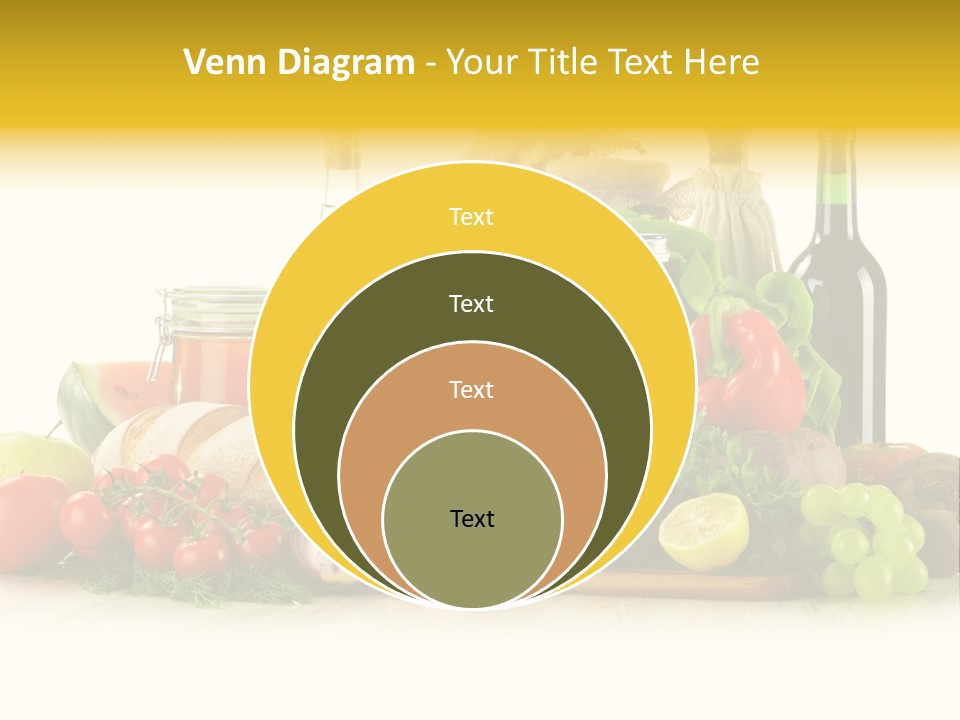 A Bunch Of Food And Drinks On A Table PowerPoint Template