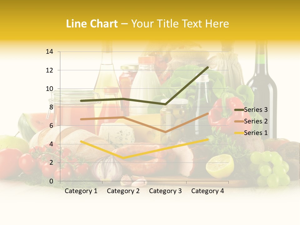 A Bunch Of Food And Drinks On A Table PowerPoint Template