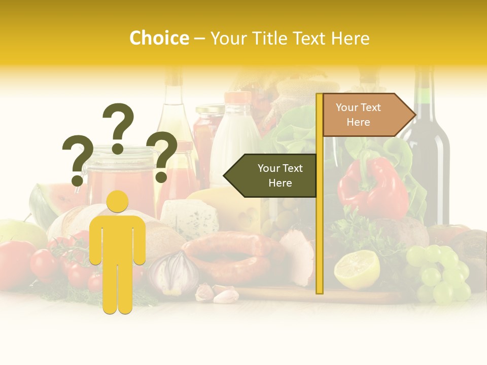 A Bunch Of Food And Drinks On A Table PowerPoint Template