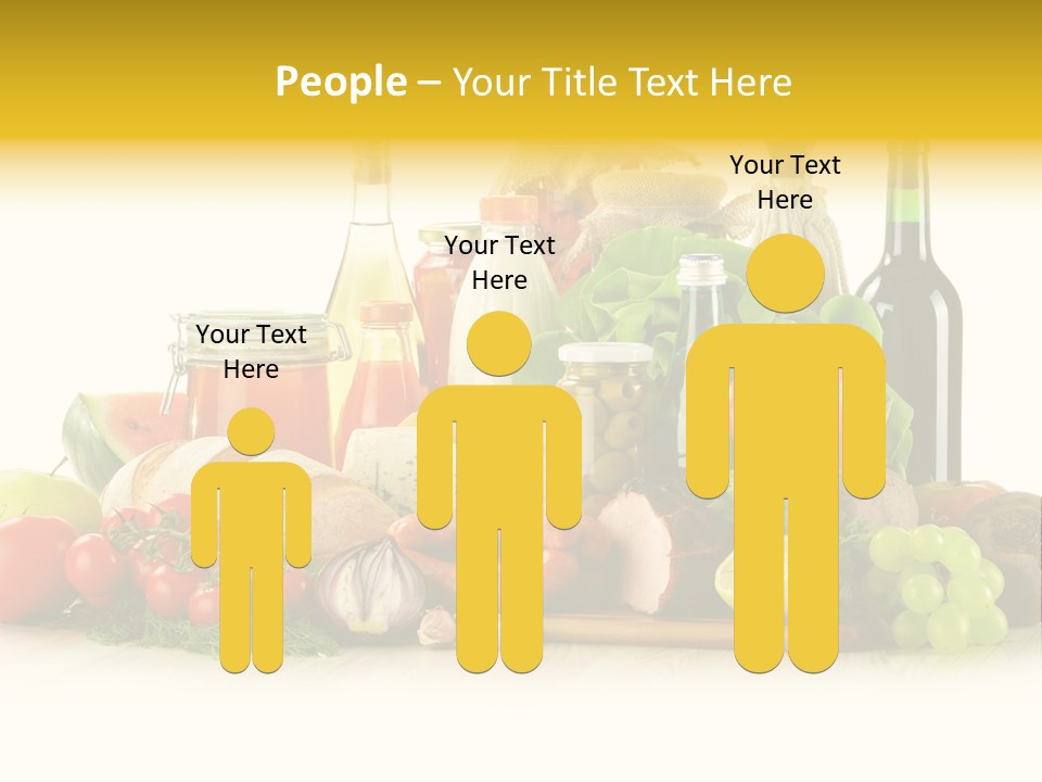 A Bunch Of Food And Drinks On A Table PowerPoint Template