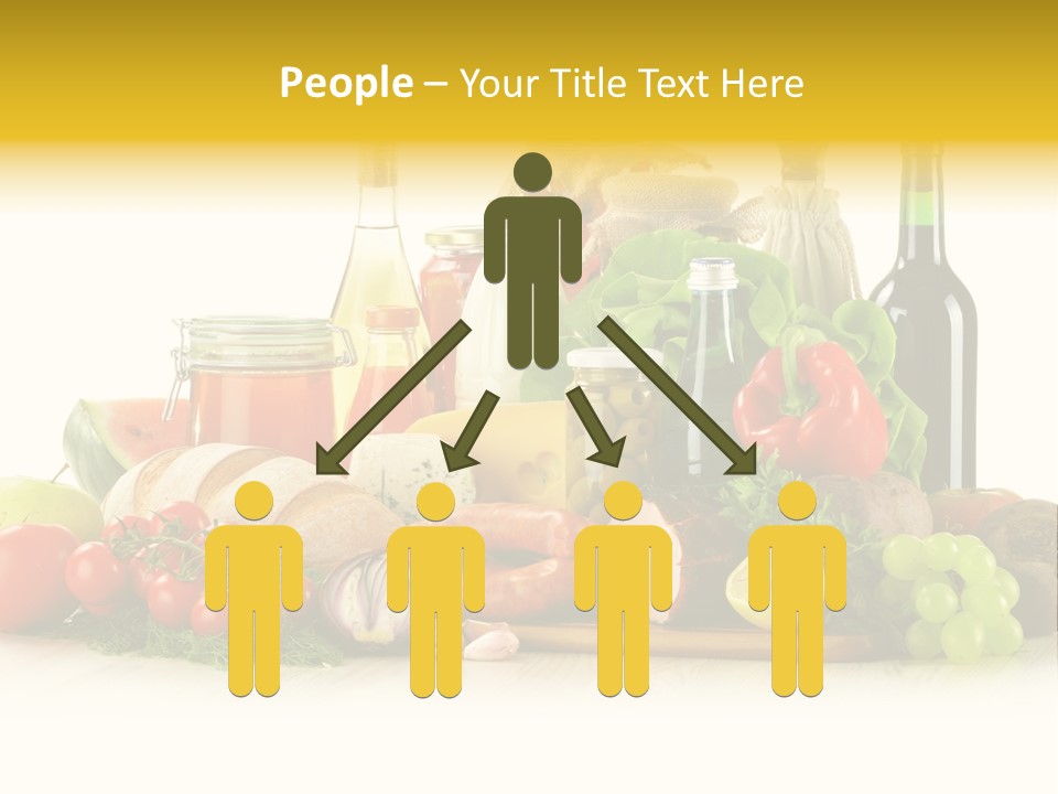 A Bunch Of Food And Drinks On A Table PowerPoint Template