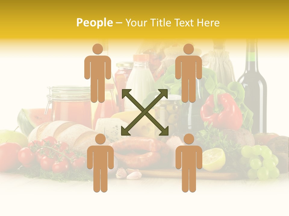 A Bunch Of Food And Drinks On A Table PowerPoint Template