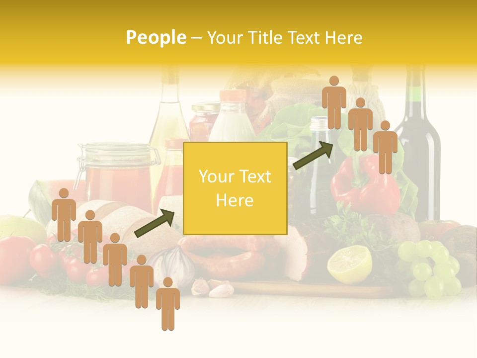 A Bunch Of Food And Drinks On A Table PowerPoint Template