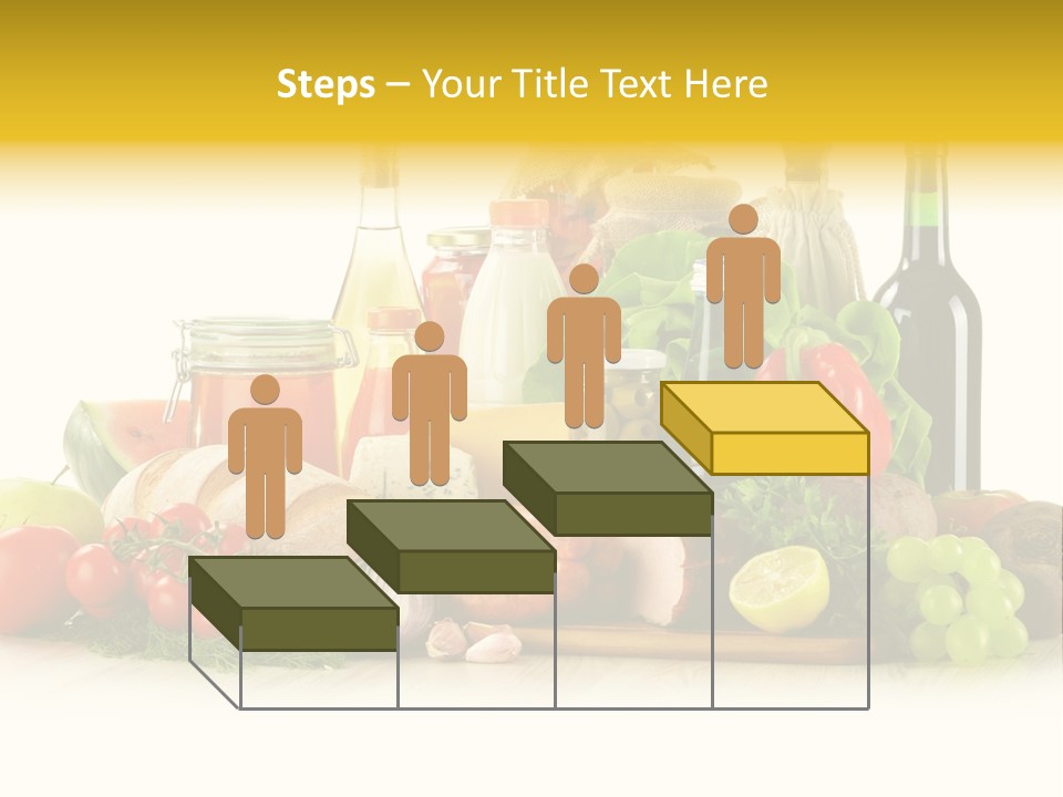 A Bunch Of Food And Drinks On A Table PowerPoint Template