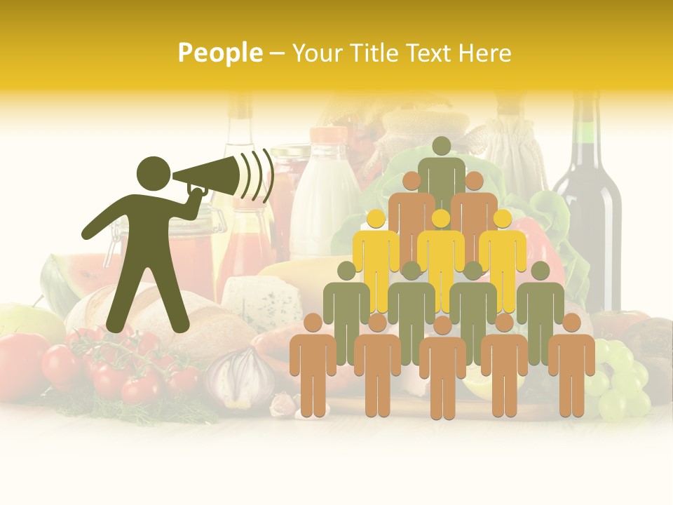 A Bunch Of Food And Drinks On A Table PowerPoint Template