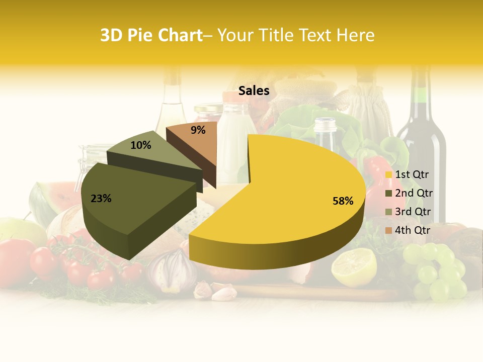 A Bunch Of Food And Drinks On A Table PowerPoint Template