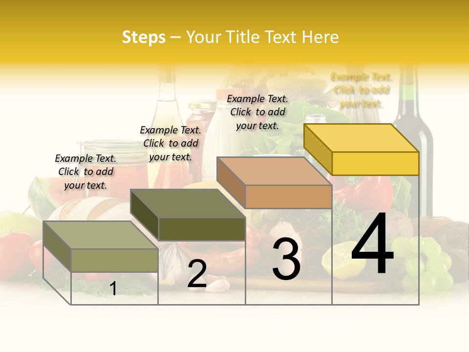 A Bunch Of Food And Drinks On A Table PowerPoint Template