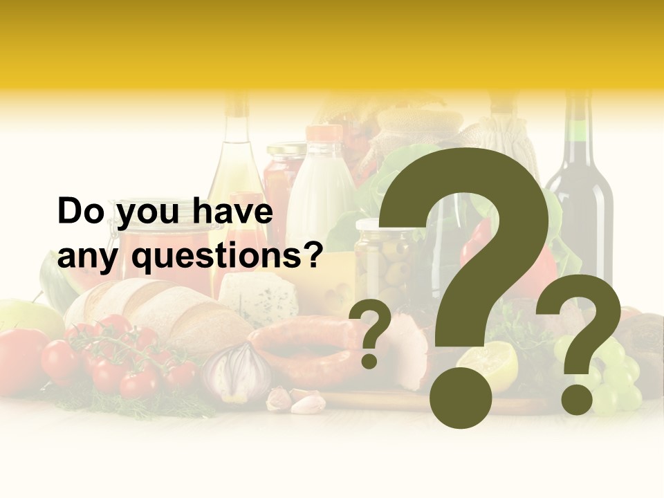 A Bunch Of Food And Drinks On A Table PowerPoint Template