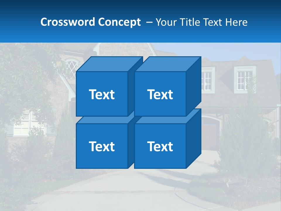 A House With A Driveway And Trees In Front Of It PowerPoint Template