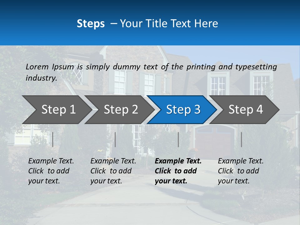 A House With A Driveway And Trees In Front Of It PowerPoint Template