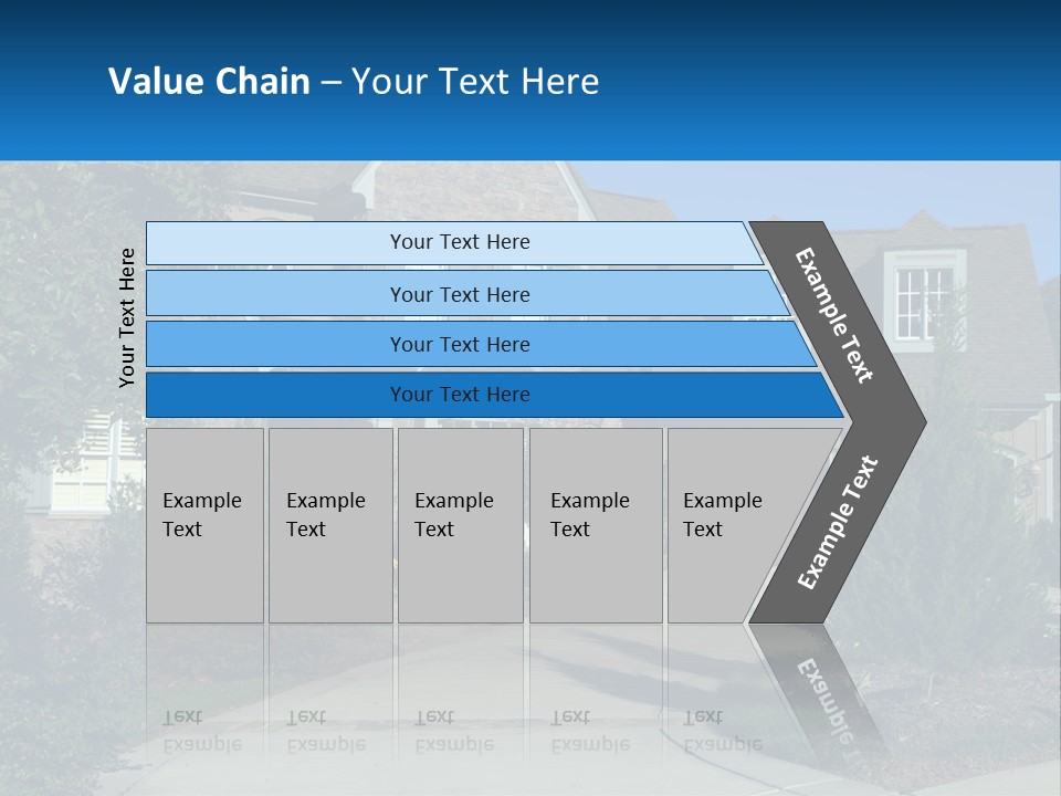A House With A Driveway And Trees In Front Of It PowerPoint Template