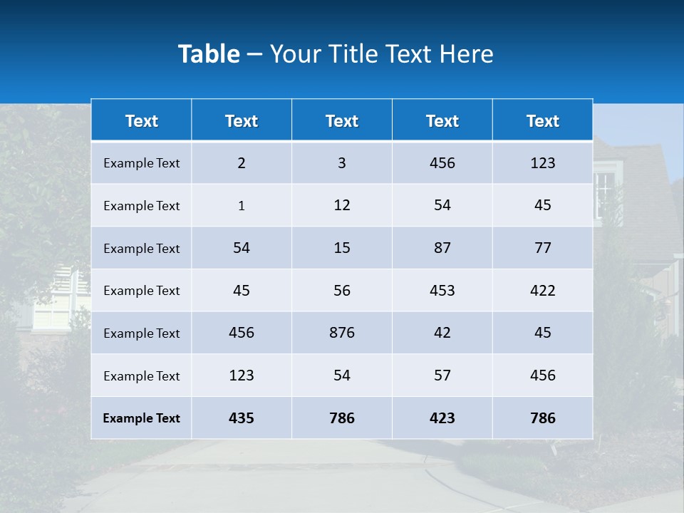 A House With A Driveway And Trees In Front Of It PowerPoint Template