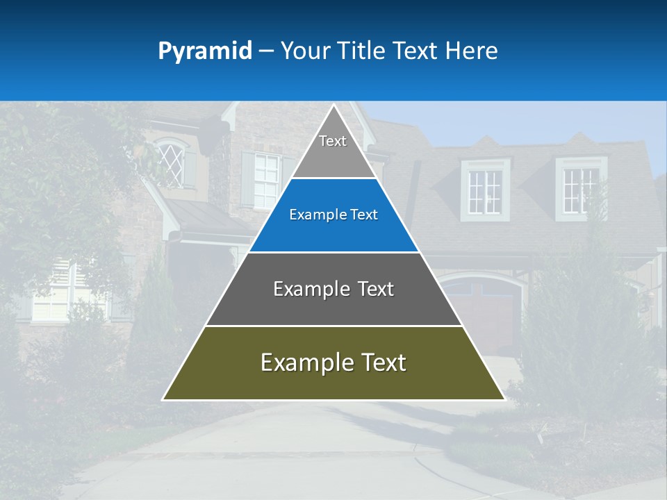 A House With A Driveway And Trees In Front Of It PowerPoint Template