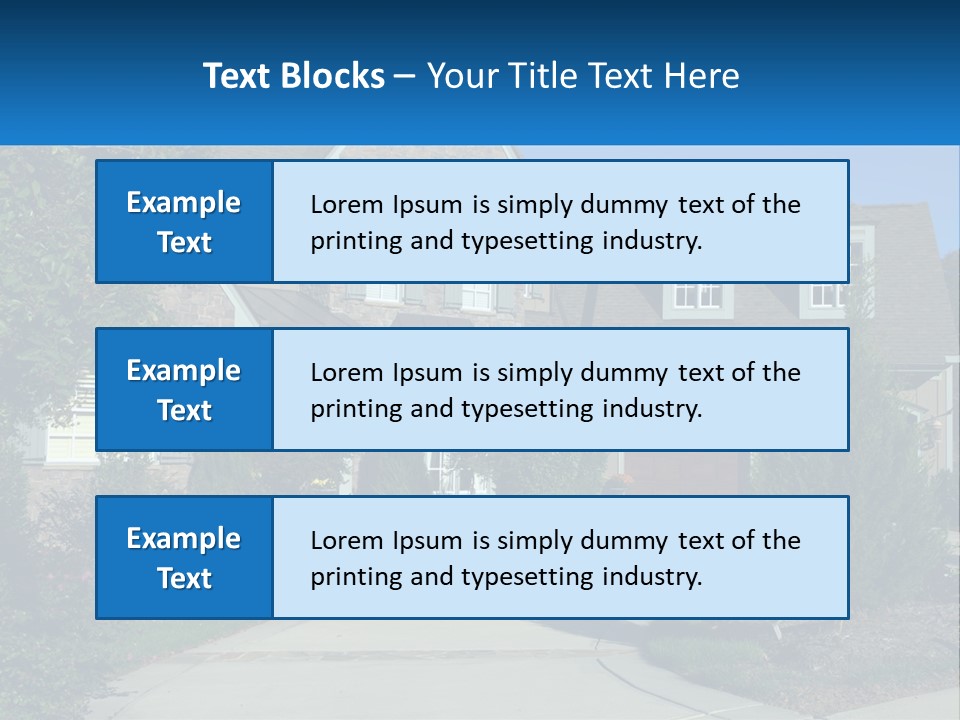 A House With A Driveway And Trees In Front Of It PowerPoint Template