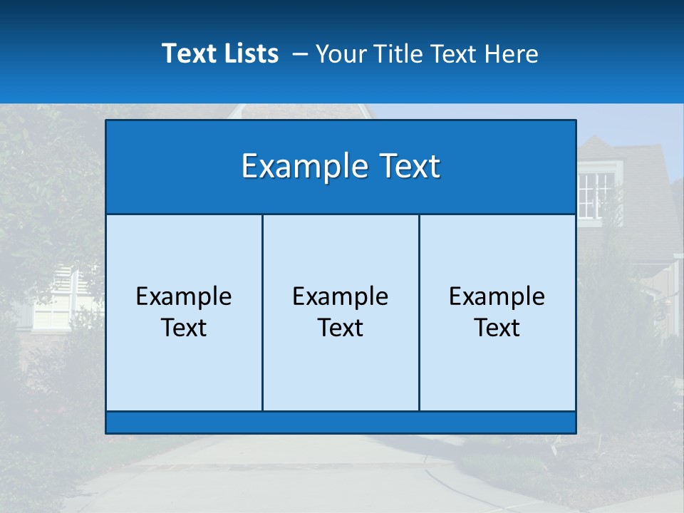 A House With A Driveway And Trees In Front Of It PowerPoint Template