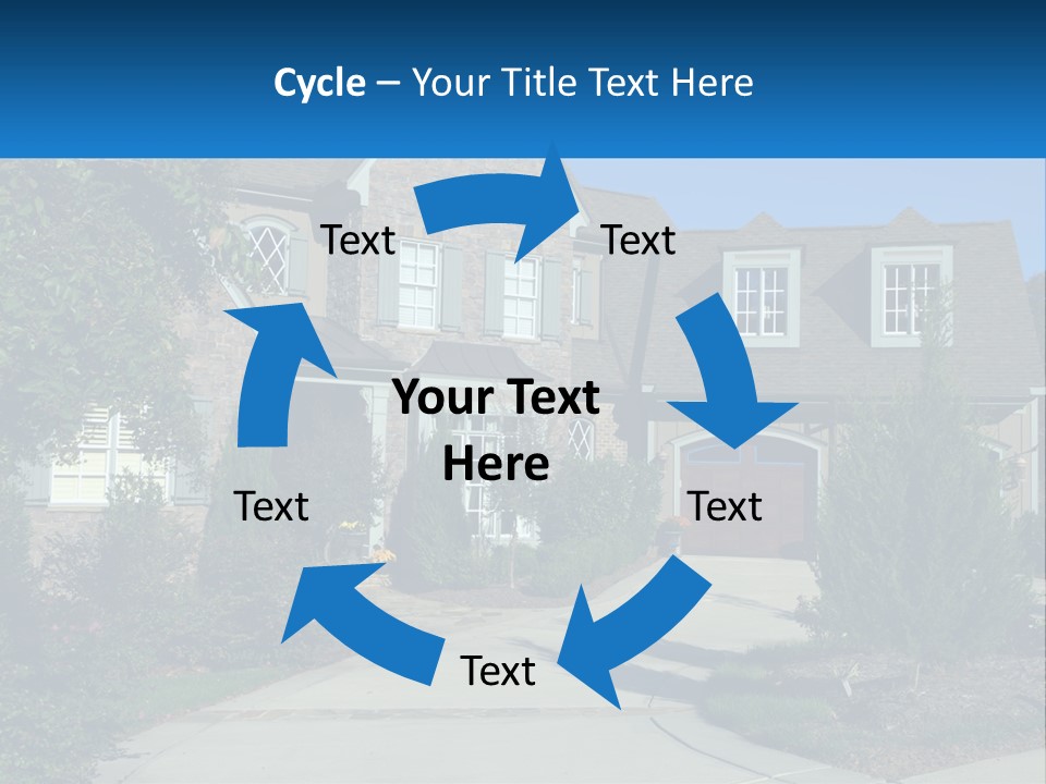 A House With A Driveway And Trees In Front Of It PowerPoint Template
