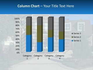 A House With A Driveway And Trees In Front Of It PowerPoint Template