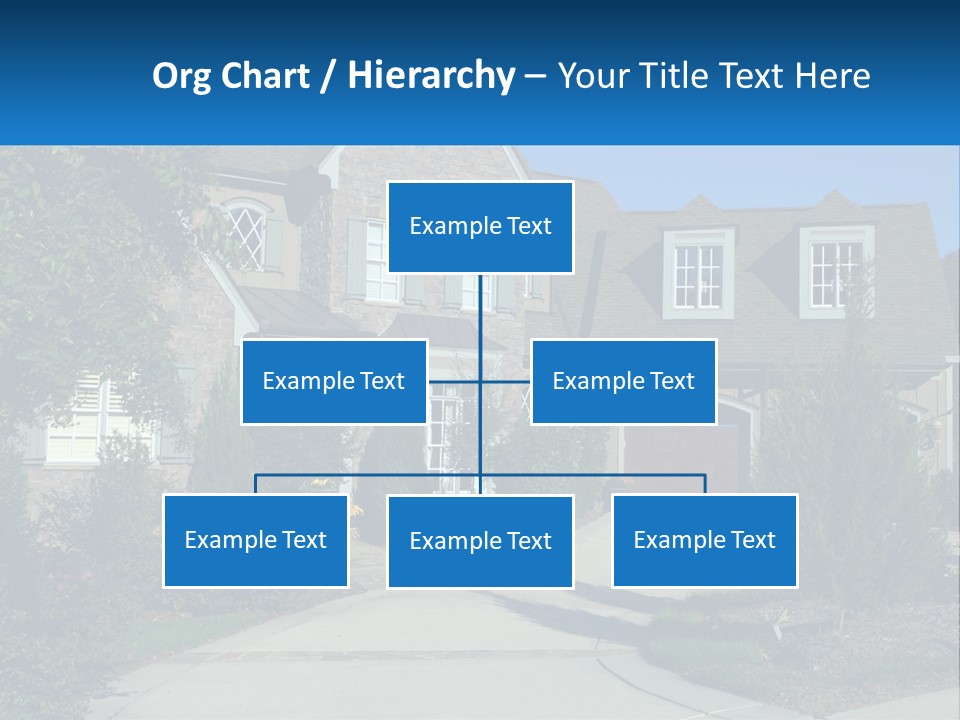 A House With A Driveway And Trees In Front Of It PowerPoint Template
