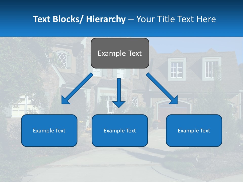 A House With A Driveway And Trees In Front Of It PowerPoint Template