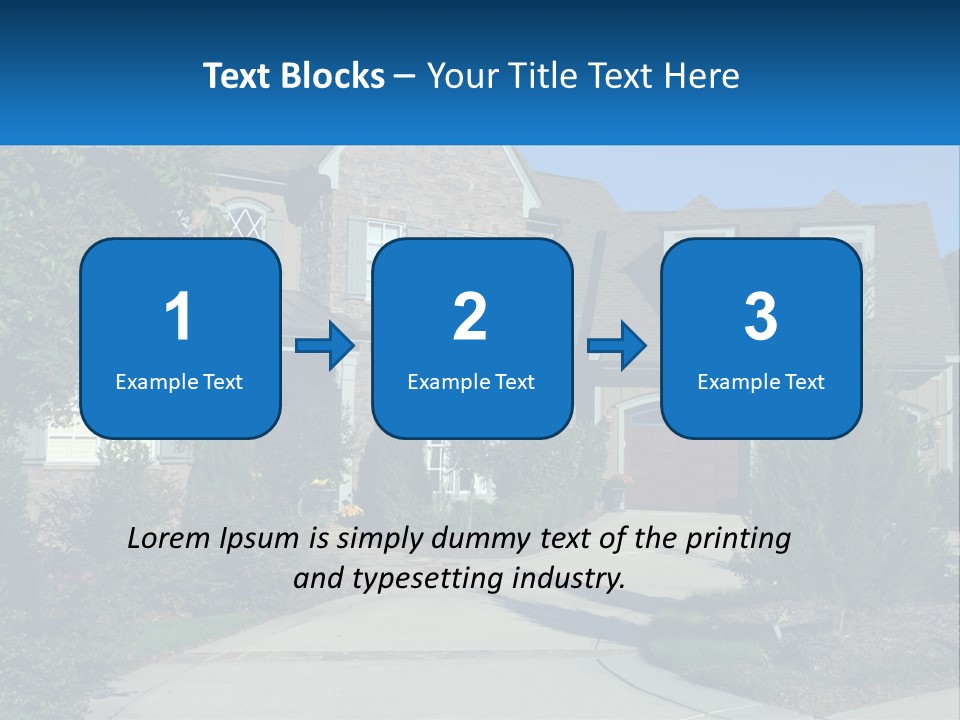 A House With A Driveway And Trees In Front Of It PowerPoint Template