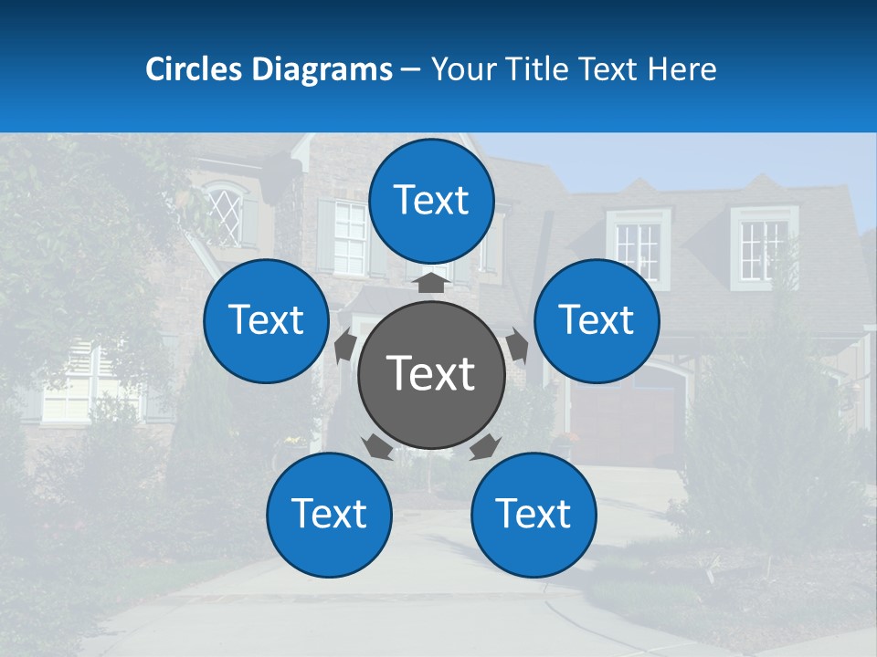 A House With A Driveway And Trees In Front Of It PowerPoint Template