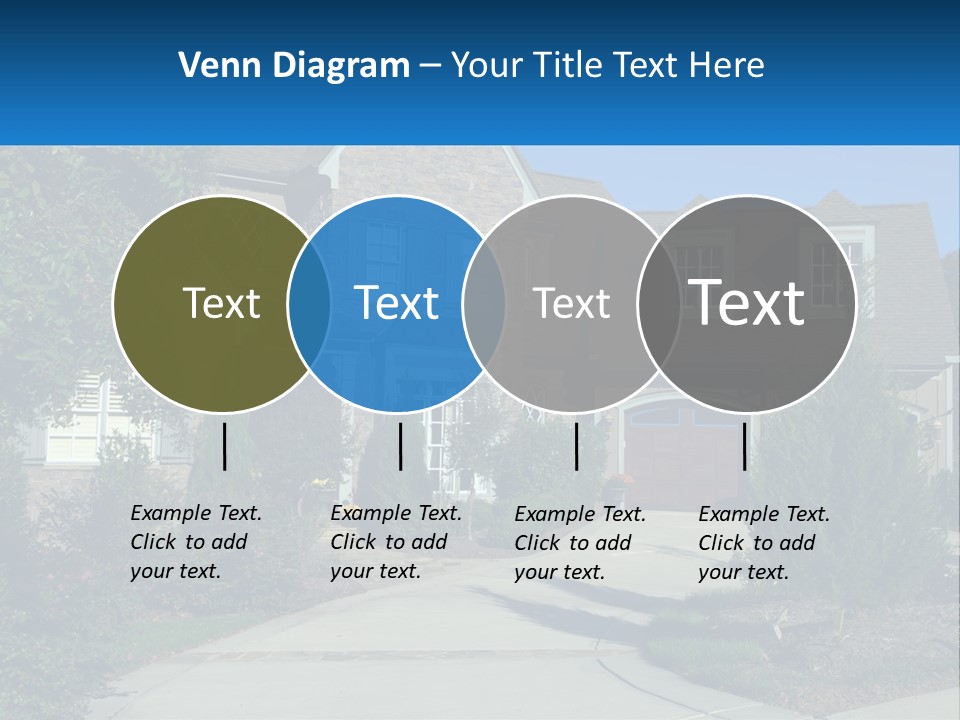 A House With A Driveway And Trees In Front Of It PowerPoint Template
